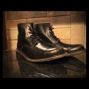 Distressed Black Label Harley Davidson Dress Boots